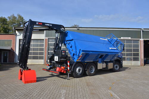 Thermokipper hiab ladekran entleeren asphalt